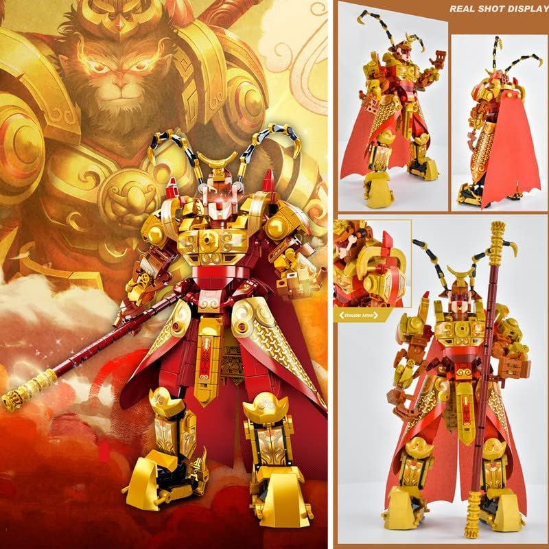 Miniatura 2 de The Character - Kit de bloques de construcción de viaje al oeste, figura de acción de animales, monstruos de batalla mecánicos modelo, regalo ideal