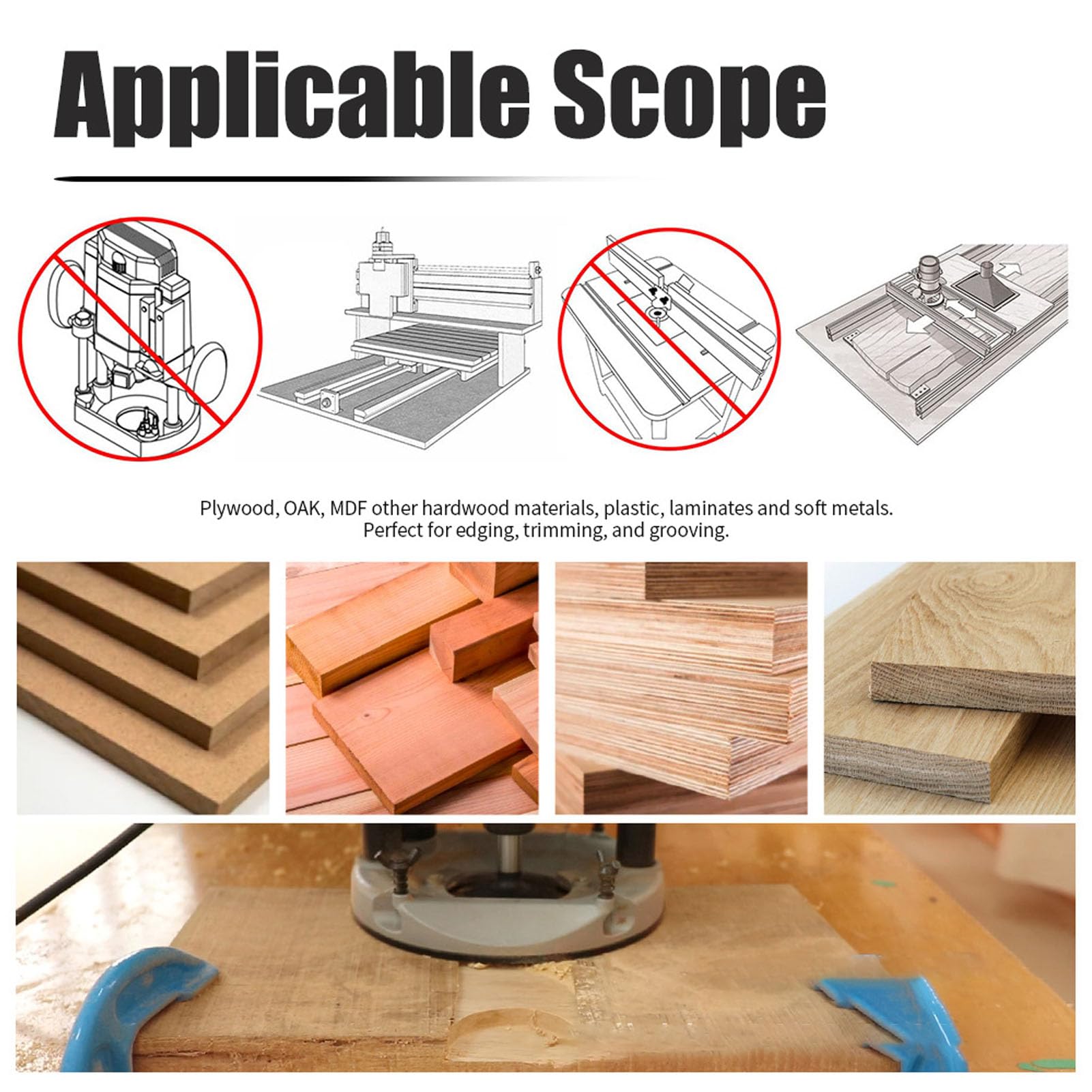 Frez do napawania CNC Spoilboard Trzpień 8 mm Frez z węglików spiekanych ze stali wysokowęglowej 4-rowkowa strugarka do spłaszczania płyt 1 1/2 Średnica cięcia do maszyn CNC do