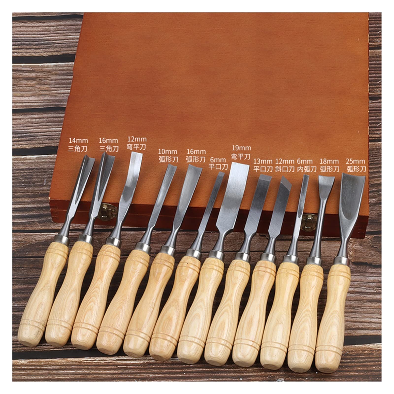 Set sculpture modelage 12 pcs outils gravure à la main en bois ciseaux poignées Set sculpture modelage 12 pcs outils gravure à la main en bois ciseaux poignées