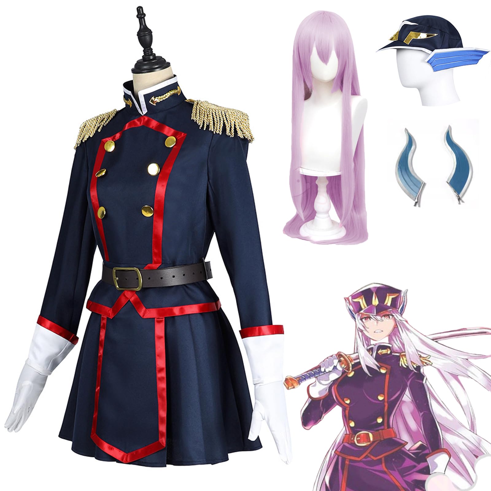 魔都精兵のスレイブ 羽前京香 コスプレフルセット ウィッグ付き 魔都精兵のスレイブ 羽前京香 コスプレフルセット ウィッグ付き