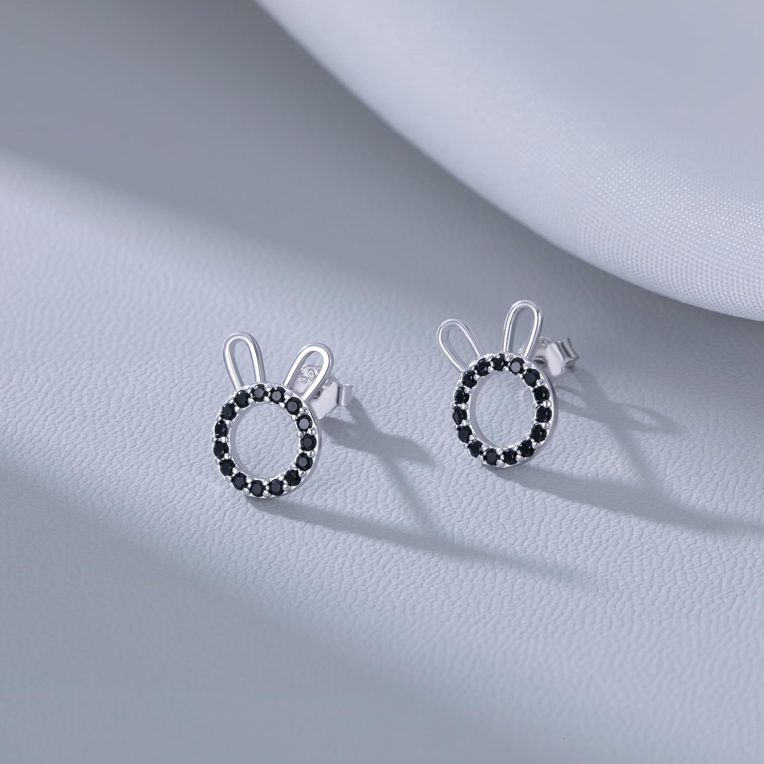 Reffeer Solid 925 Sterling Silver Easter Bunny Earrings Stud for Women Teen Girls Cute Rabbit Stud Earrings Hypoallergenic - Image 6