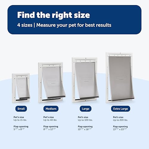 Miniatura 17 de Puerta para mascotas PetSafe plástico con solapa suave de color, Pequeño, S, Blanco