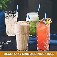 Vista 2 de 8 cucharas de café de mango largo, cucharaditas largas de acero inoxidable de 7.7 pulgadas, cucharas de té helado de cóctel, cucharas de helado