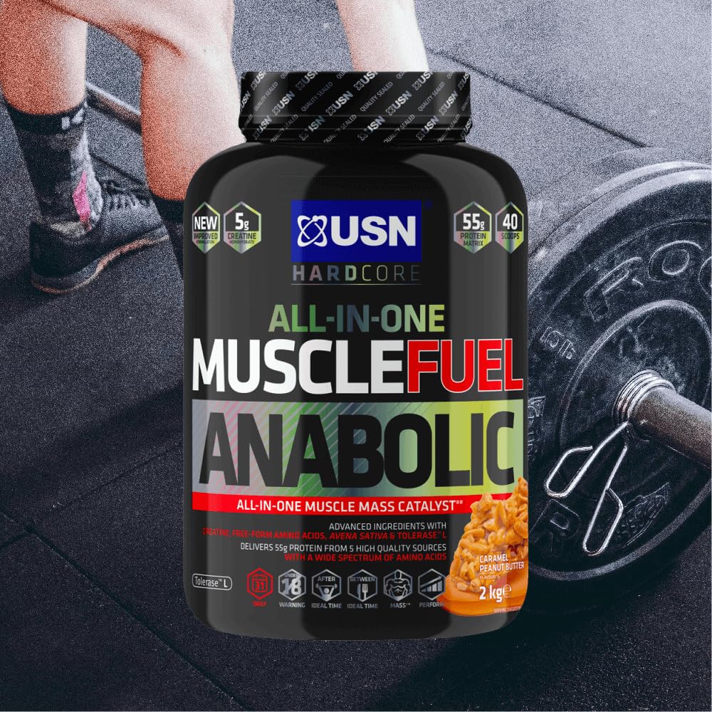 USN Muscle Fuel Anabolic (2000g) Mantequilla de cacahuete con caramelo