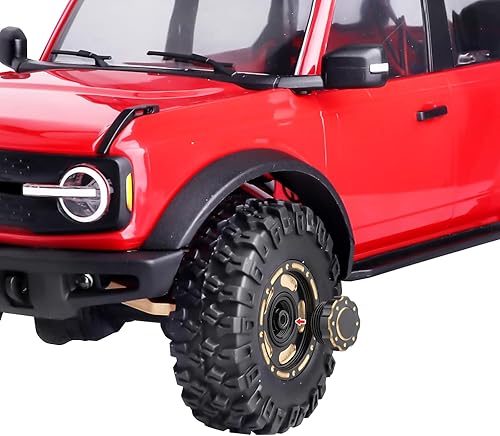 Miniatura 6 de HobbyPark Ruedas y neumáticos Beadlock de latón 1.0 para 118 TRX4M Upgrades Parts 118 SCX24 124 RC Crawler de repuesto, juego de 4 (tipo B)