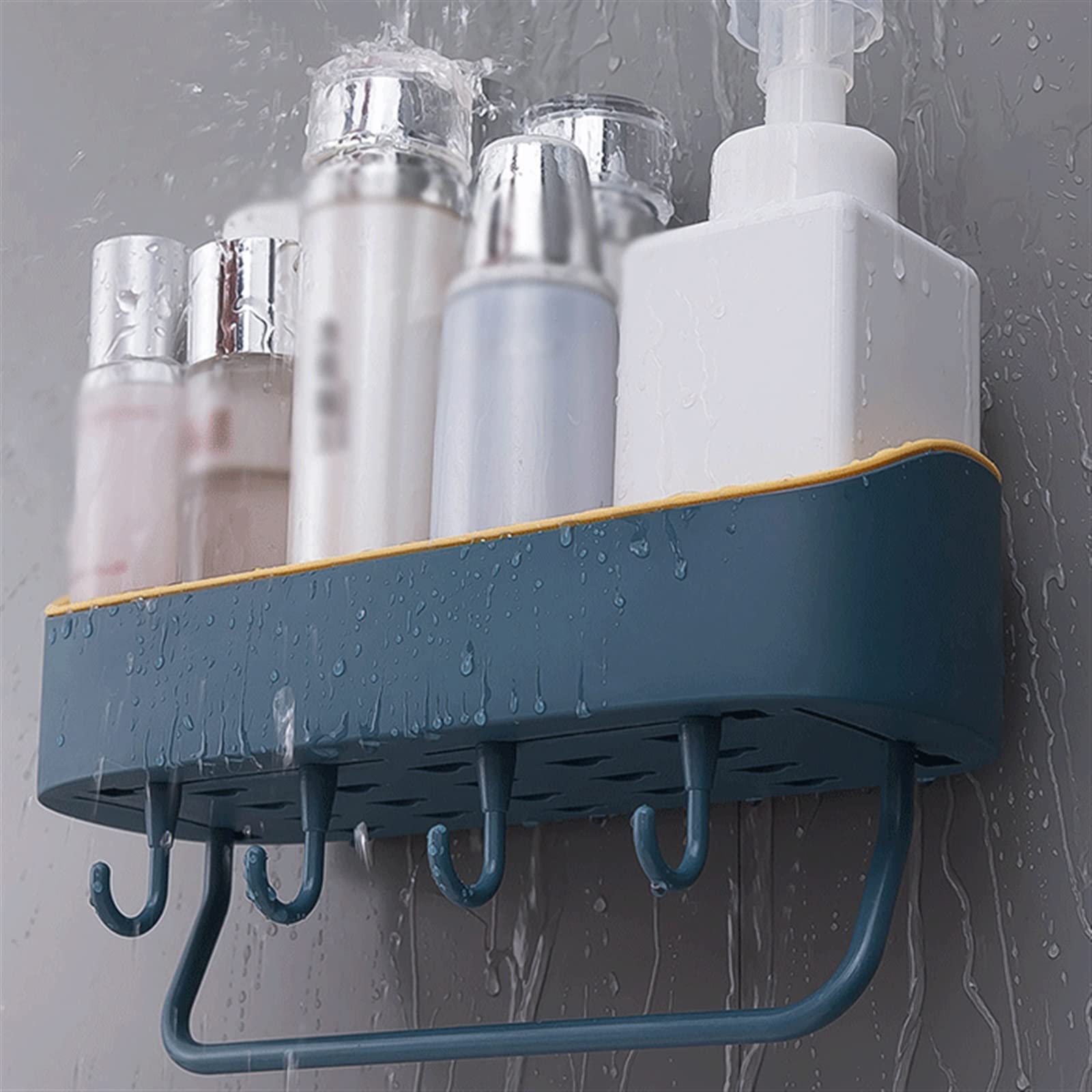 Estanteria Baño 3 estantes de almacenamiento, estante de almacenamiento de plástico Simple en el inodoro, mesa de lavado, estante de almacenamiento montado en la pared, estante de almacenamiento no pe