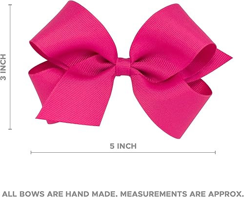 Miniatura 7 de Wee Ones Arco de pelo de grogrén para niñas con borde festoneado superpuesto de terciopelo sintético