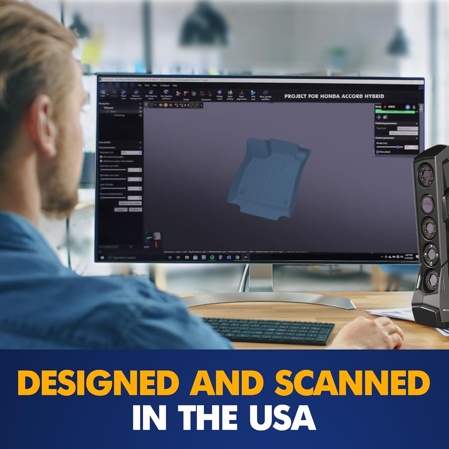 Automotive 3D Floor Mats Set Cargo Liner for Honda Accord Hybrid 2023-2025 | Heavy Duty All Weather Floor Protection Car Accessories | Black Liner Carpets Mat for Honda Accord