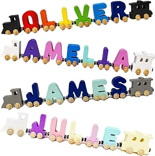 Educational Toy Name Wooden Trains Puzzle product image