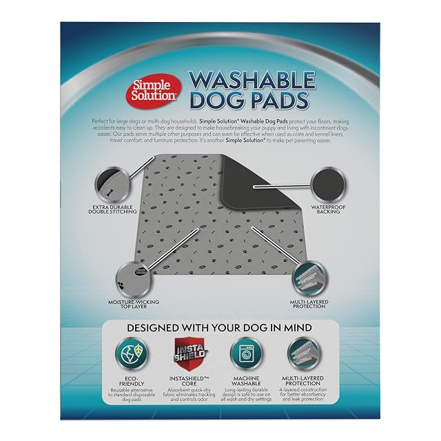 Foto 2 de 7 de Simple Solution Entrenamiento Lavable y Pastillas para Perros de Viaje, Large (Paquete de 2)