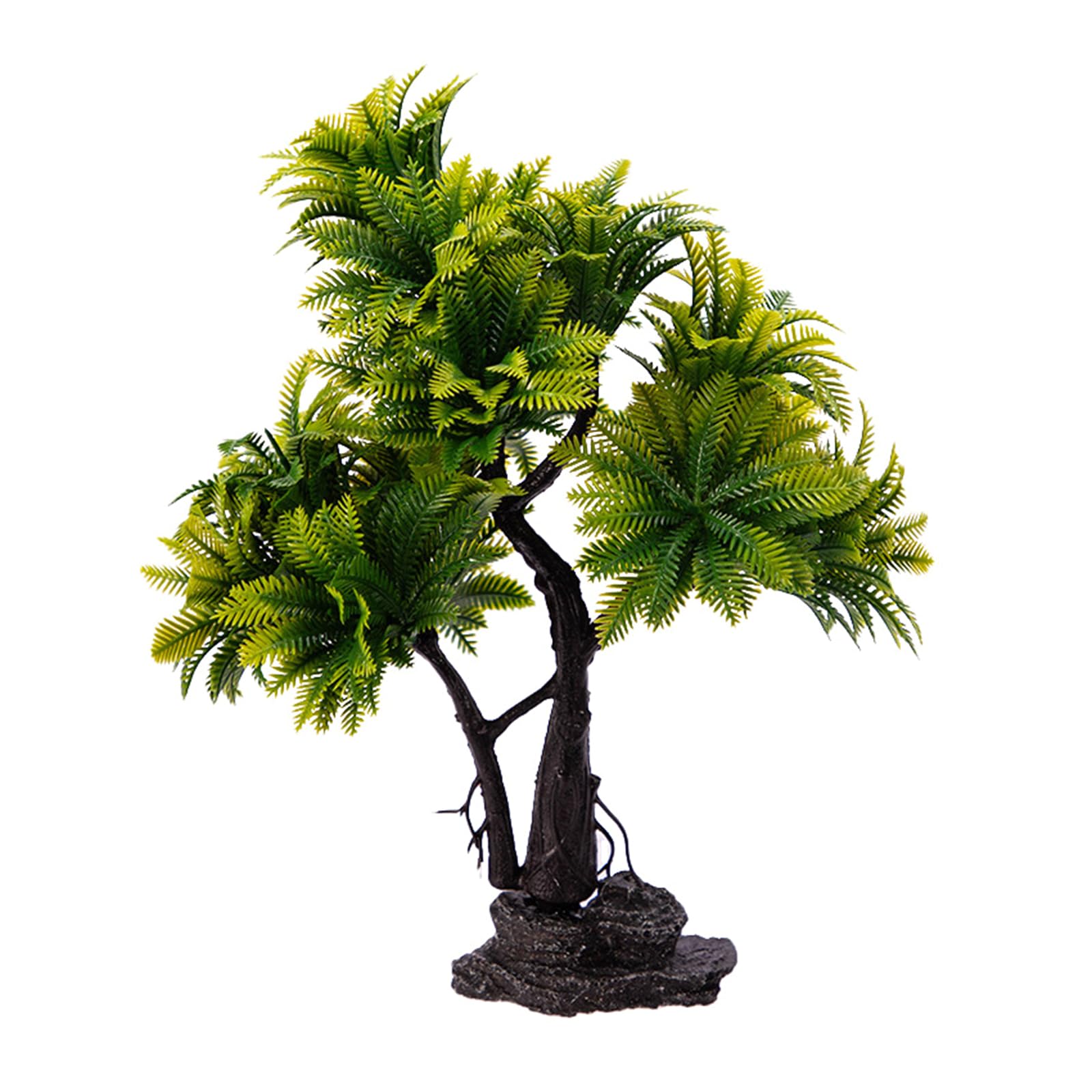 Hsioluted Artificial Palms Tree Fishes Tanks Decoration Underwater Plant Aquariums Environment for Fishes Hide and Breeding Desk Fish Tanks Decoration