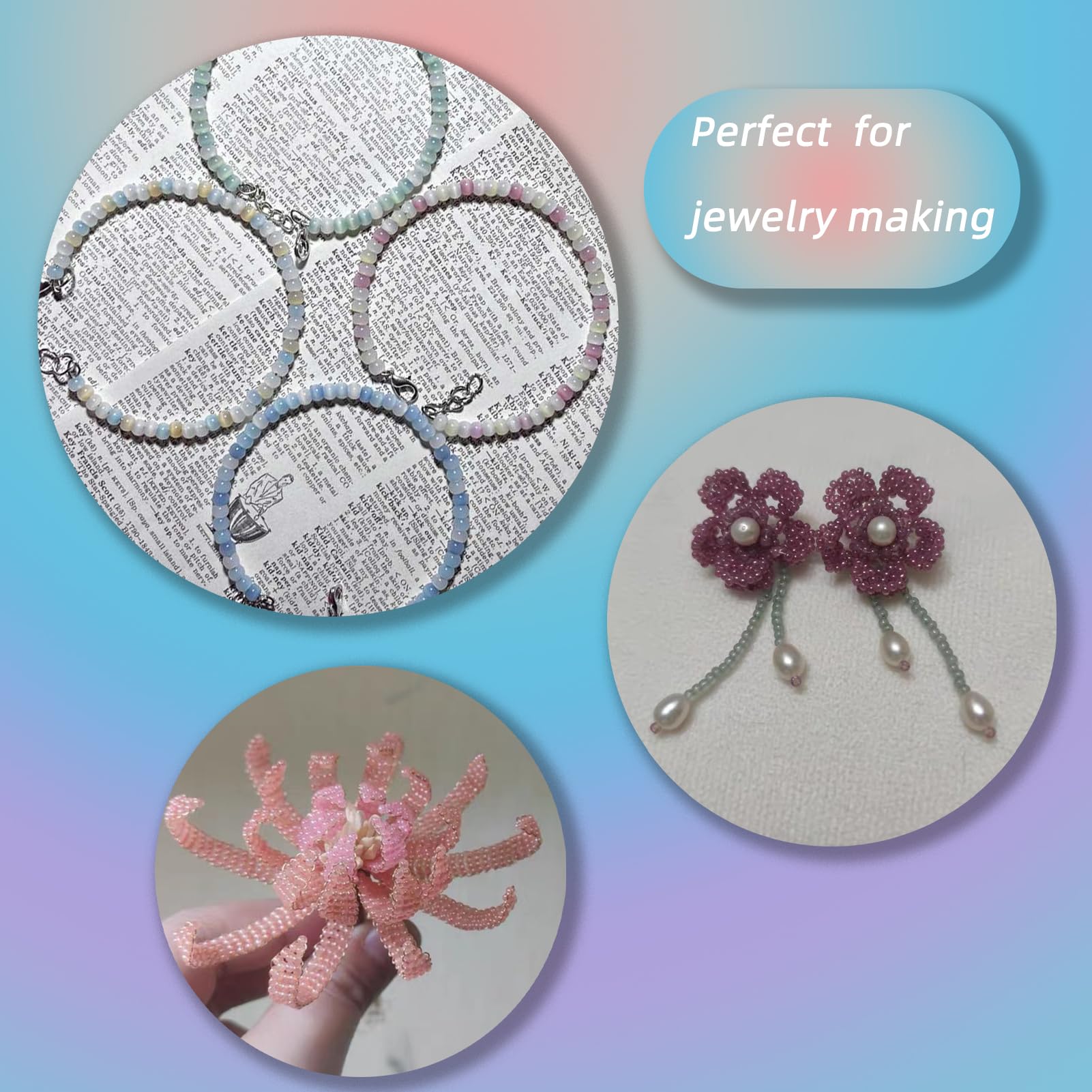 4000pcs Tiny Glass Beads – 2-3mm Round Smooth Loose Beads For Crafts & Jewelry (Multi-Color)