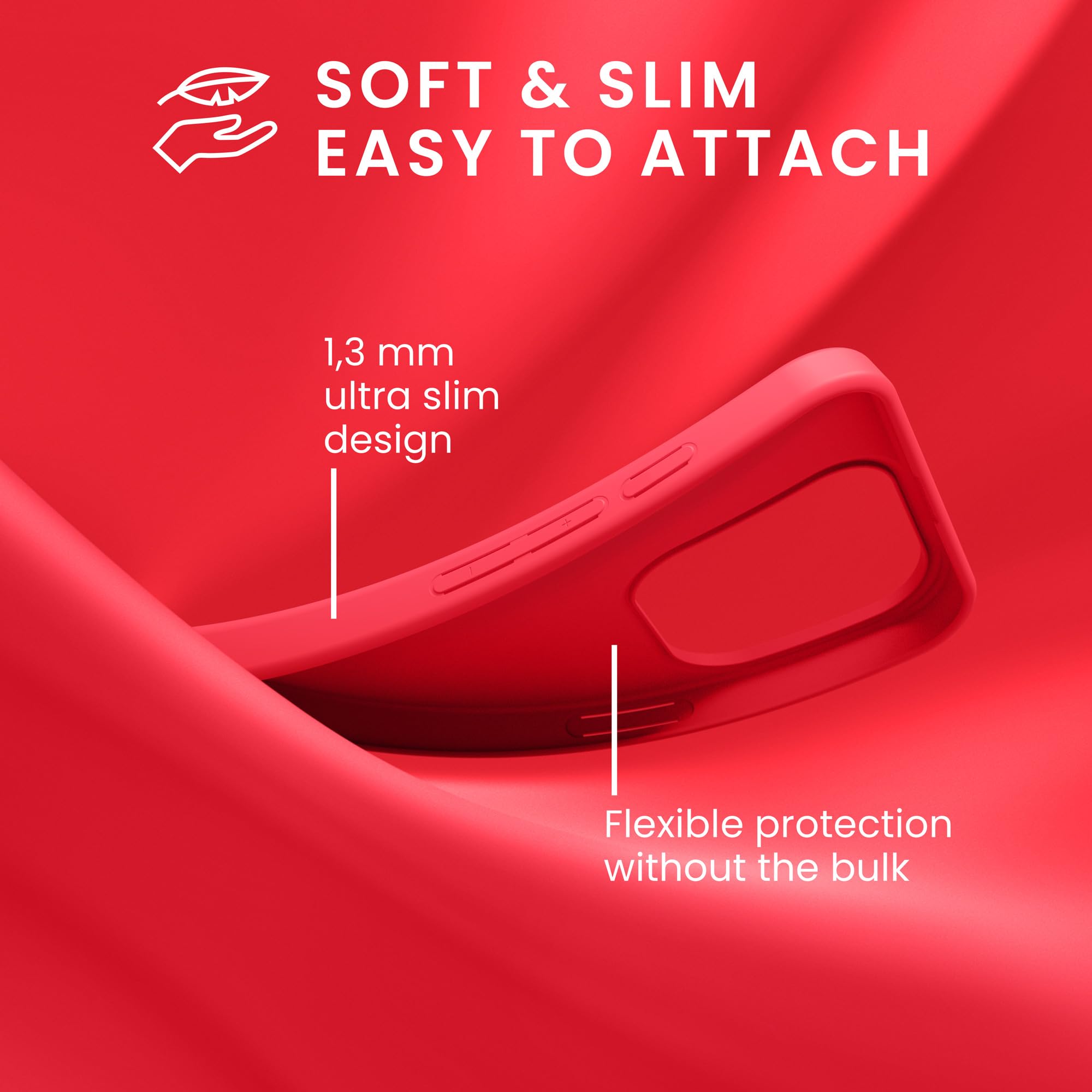 kwmobile Case for Apple iPhone 16 Pro Case - Soft Cover - Shockproof TPU Material - Wireless Charging - Neon Pink - Image 4