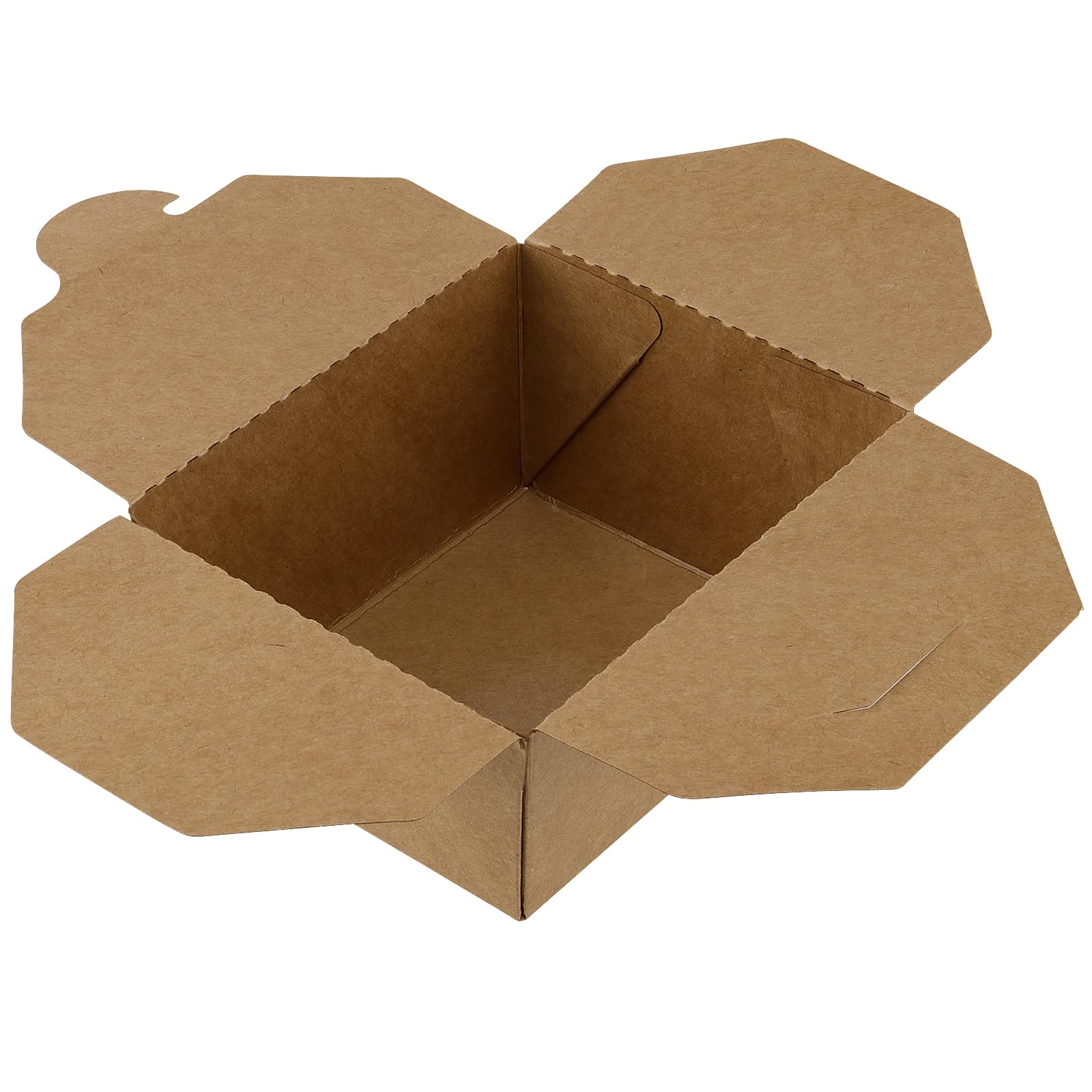 Confezione da 60 scatole da asporto in carta kraft, 800 ml, contenitori per alimenti da asporto, scatole da asporto per ristoranti