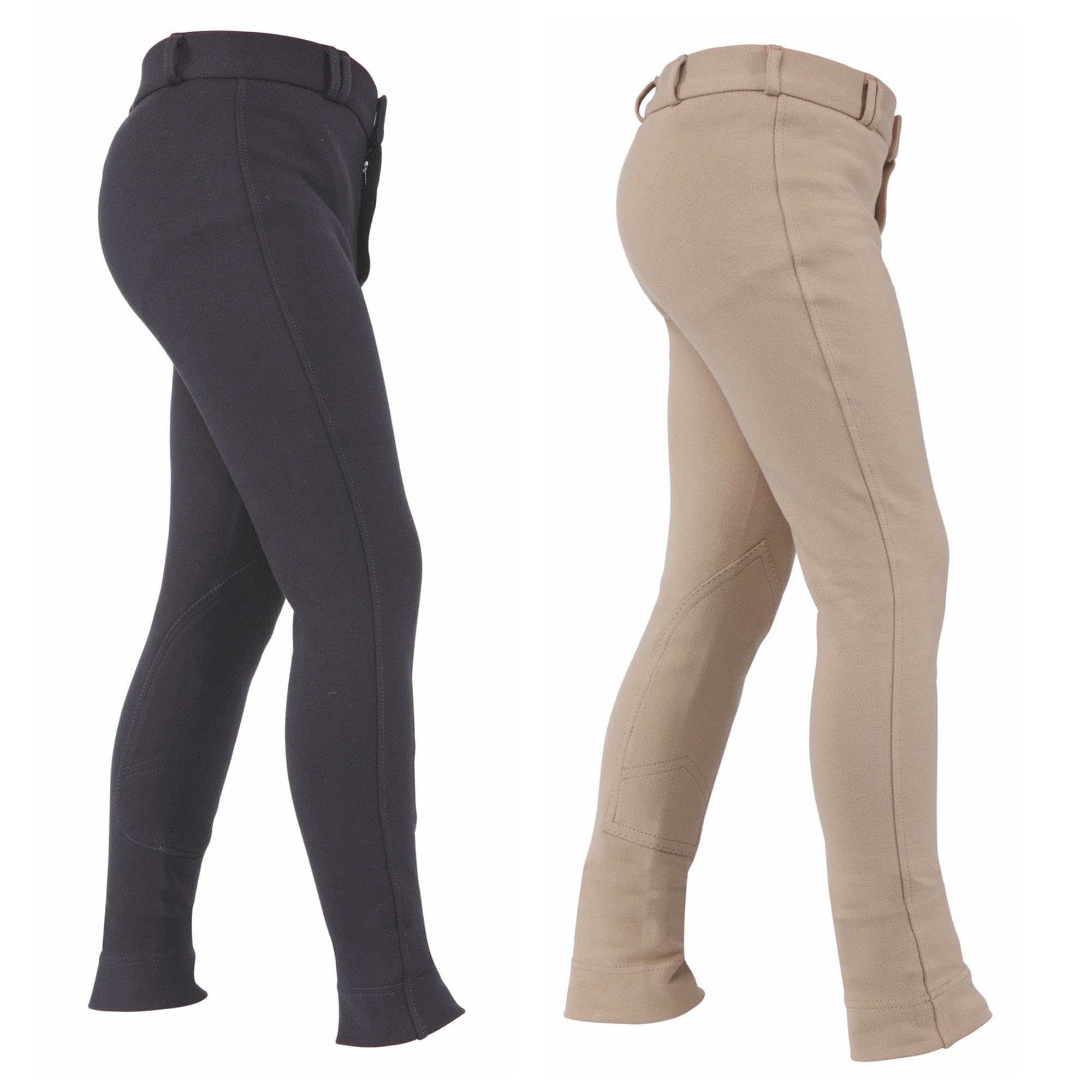Pantaloni Da Equitazione Per Bambina Wessex Jodhpurs - Taglio Slim, Ginocchio Rinforzato, Cotone Ed Elastan - Foto 4