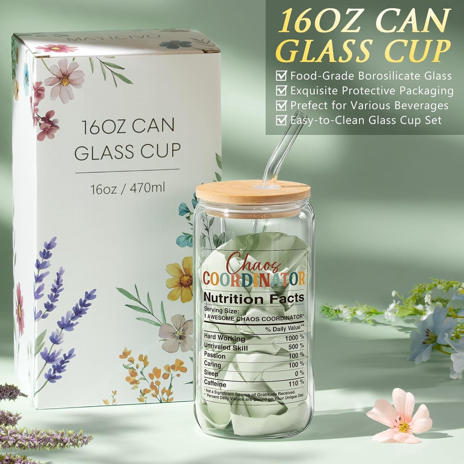 Thank You Gifts for Women, Chaos Coordinator Gifts for Coworkers Women Boss Day Lady Manager Teacher Nurse Employee, Appreciation Coworker Birthday Valentines Day Gift for Coworkers w/ Canvas Tote Bag - Image 4