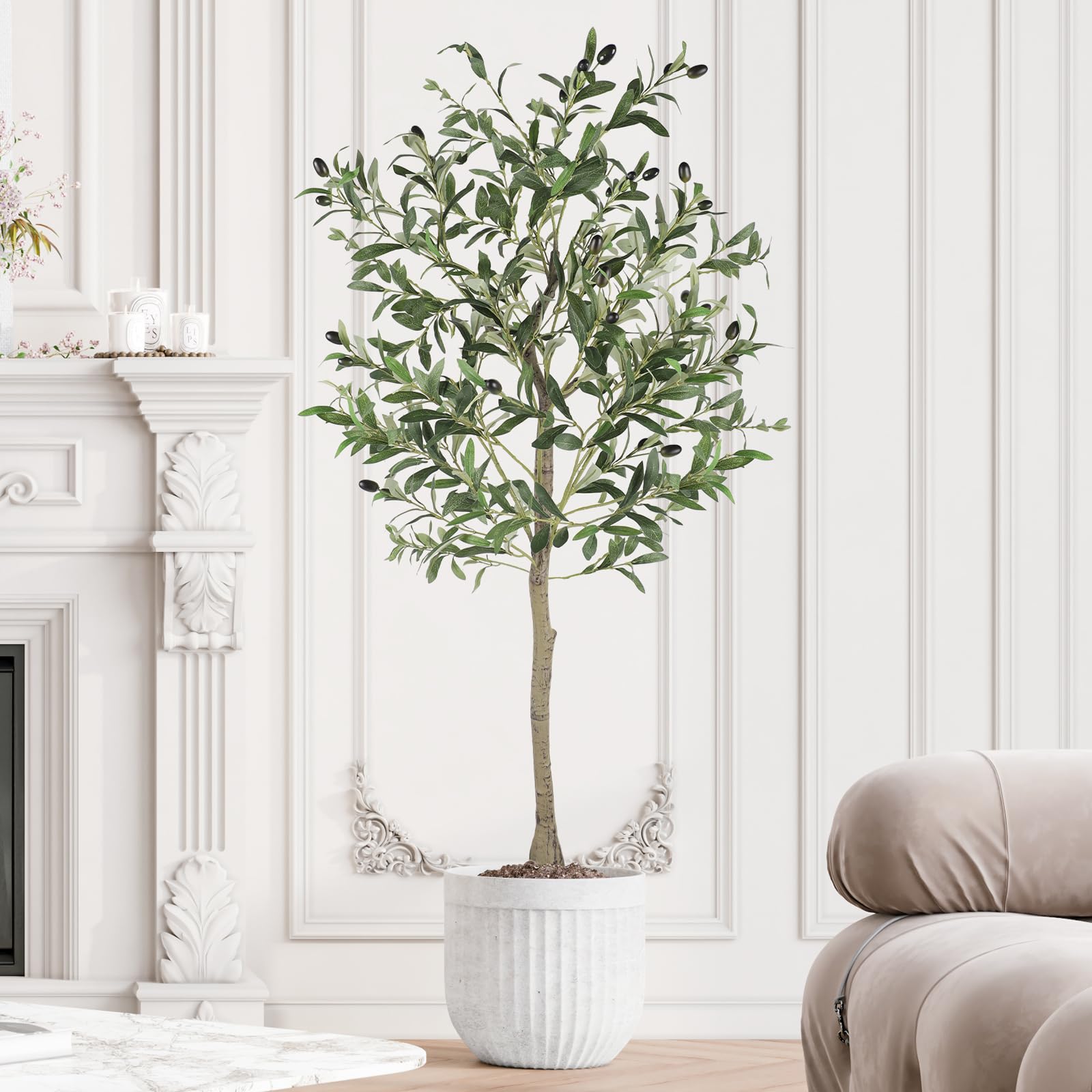 Sponsored Ad – YOLEO 4FT Artificial Olive Tree Faux Silk Olive Plant for Home Office Decor Indoor Lifelike Fake Tree (Style 3)