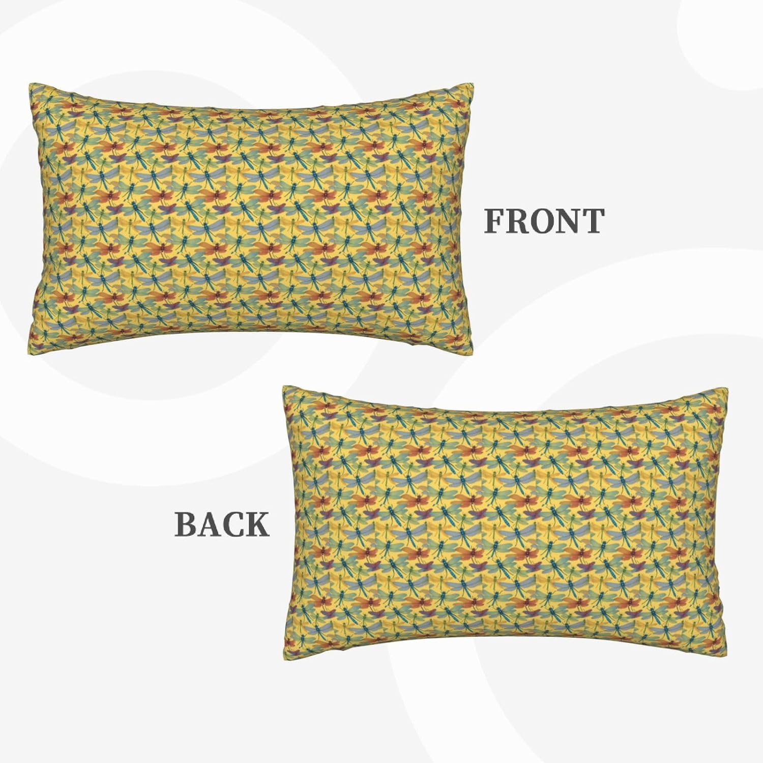 Colorful Dragonfly Print Pillow Case Cover for Breathable Bedding Home Bedroom Living Room Travel Accessory image 4