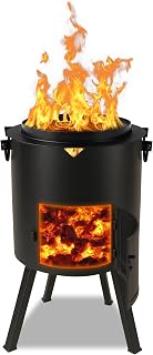 FEBTECH 16" Uzbek Kazan Oven for Outdoor Cooking – 8–18L Steel kazan uzbek Stove for Making Pilaf – Heat-Resistant portable Afghan kazan for plov, Cauldron Camping, Wok Cooking Pot & Kitchen Pot