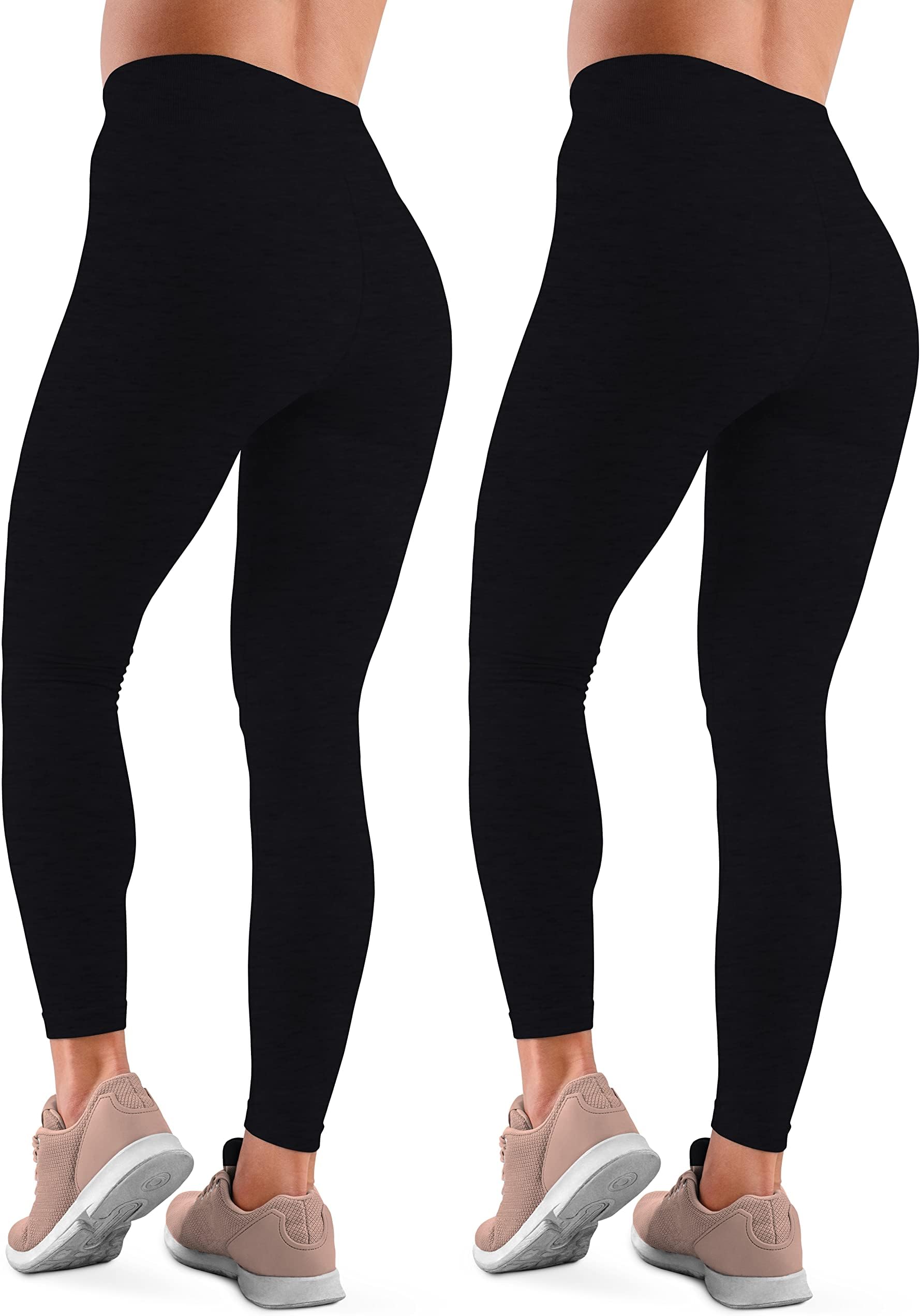 Love My Fashions® Pack of 2 Women's Fleece Seamless High Waisted Leggings for Workout, Running, Tummy Control Buttery Soft Gym Yoga Stretchy Thick Pants