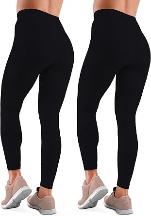 Love My Fashions  Womens Thermal Lined High Waisted Leggings for Women UK Pack of 2 Tummy Control Seamless Soft Warm Casual Winter Pants