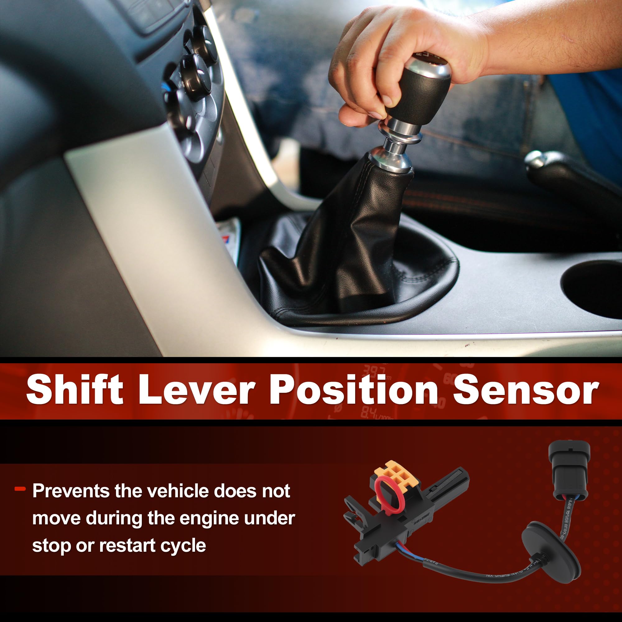 Sensore Di Posizione Leva Cambio Start Stop per Alfa Romeo Giulietta 940 2010-2020 Solo Modelli Manuali Sensore Posizione Leva Cambio 3 Pin 55228312/0055228312
