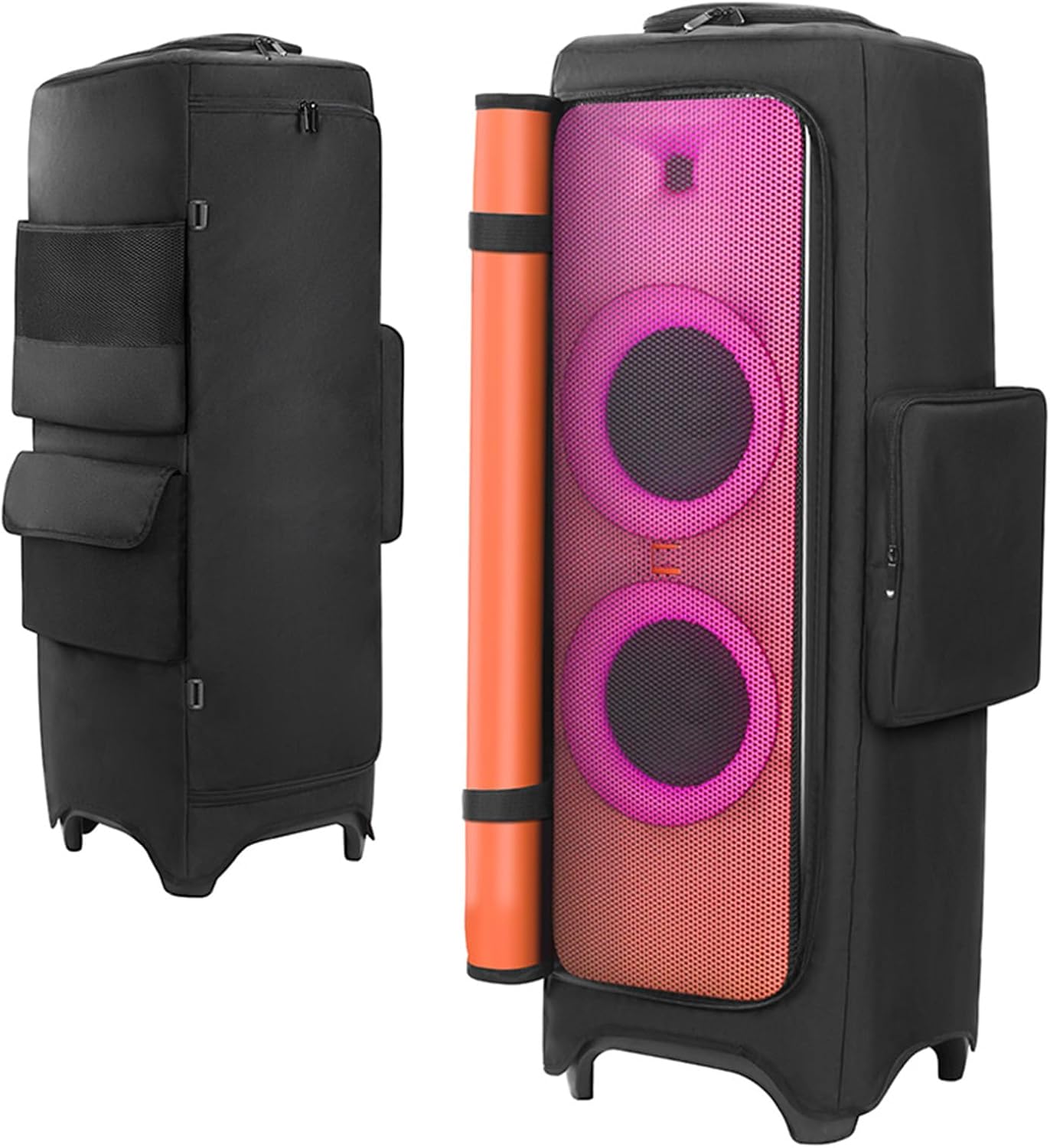 Speaker Carrying Case Protective Cover Compatible with JBL PartyBox 1000,Portable Scratch-Resistant Dustproof Cover Travel Storage Bag with Accessory Pockets for Outdoor Parties