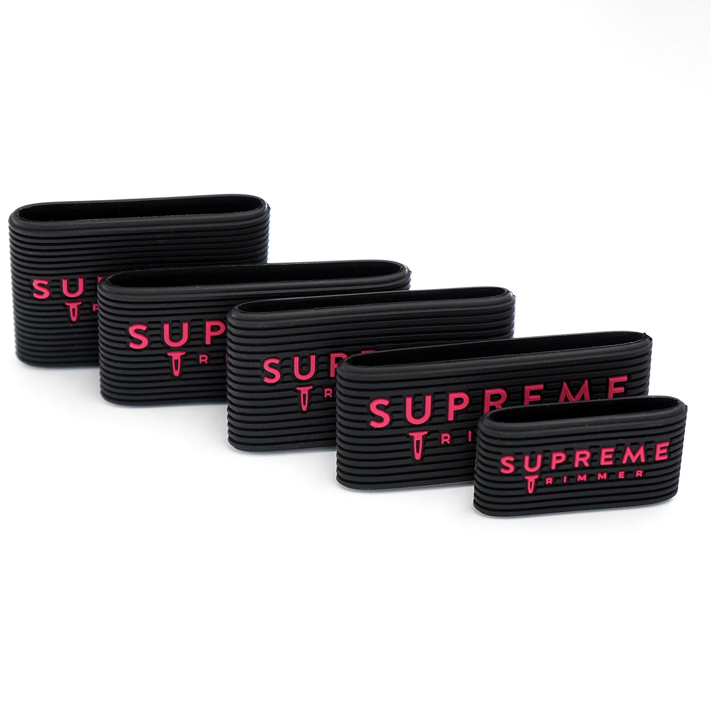 Supreme Trimmer SGR50 Professional Barber Grippers | 5 Piece Non-Slip Clipper Grips, Barber Sleeve for Clipper, Trimmer & Shaver | Black