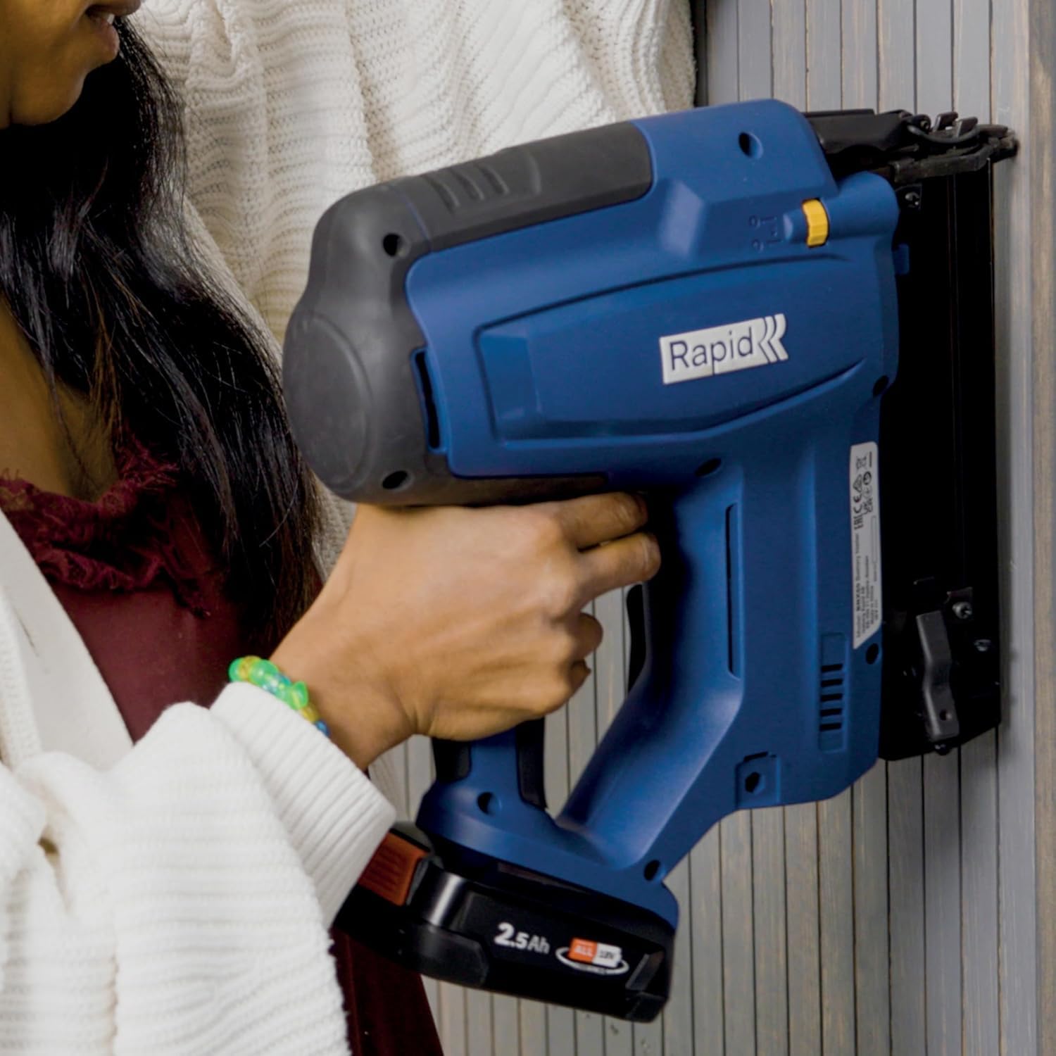 Rapid BNX50 Akku-Nagler 18V – Kabellose Nagelpistole für Nägel Typ 8 (20–50 mm) – Verstellbarer Einschlagtiefe und Bump-Fire – Ohne Akku und Ladegerät – Kompatibel mit POWER FOR ALL