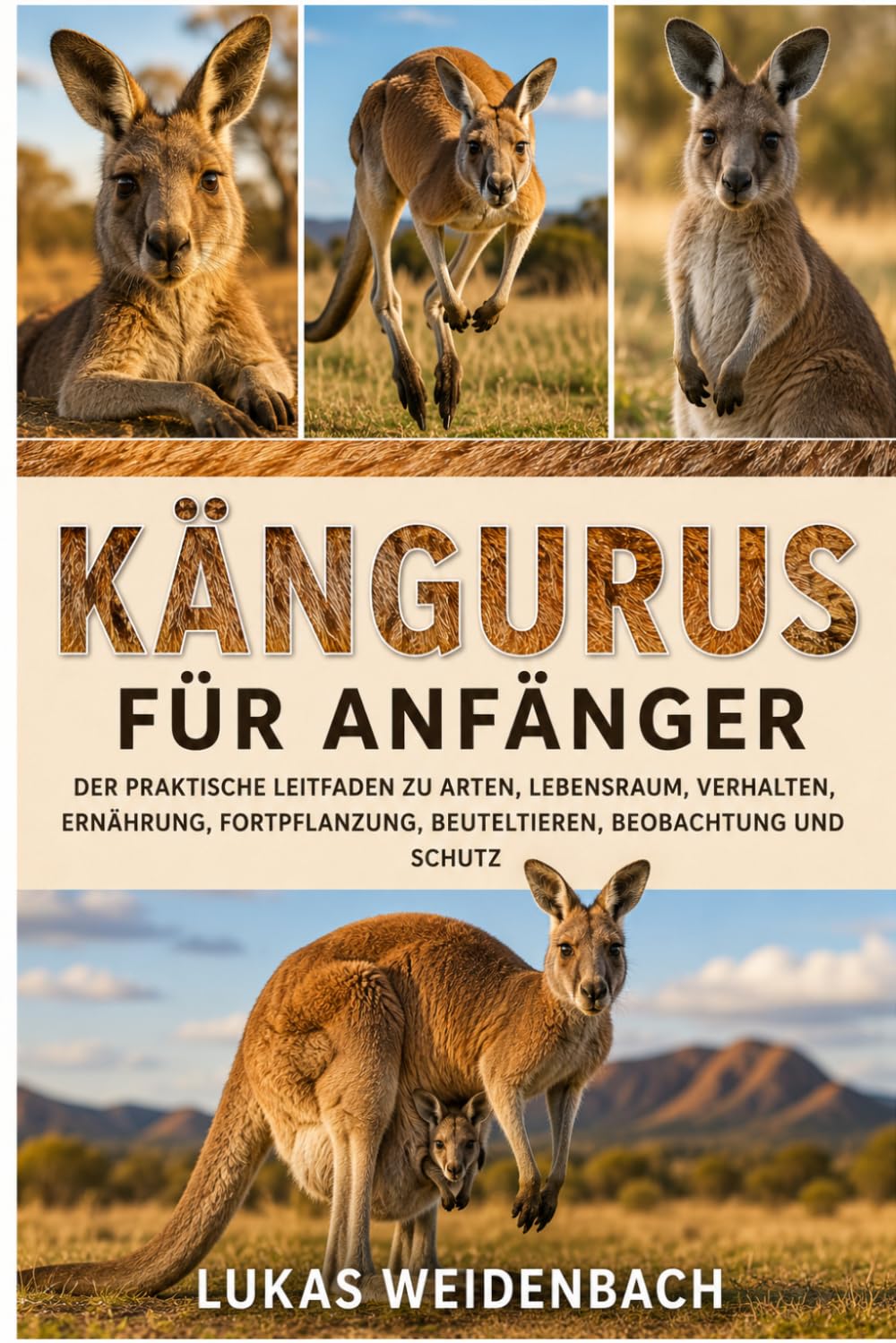 Kängurus für Anfänger: Der praktische Leitfaden zu Arten, Lebensraum, Verhalten, Ernährung, Fortpflanzung, Beuteltieren, Beobachtung und Schutz