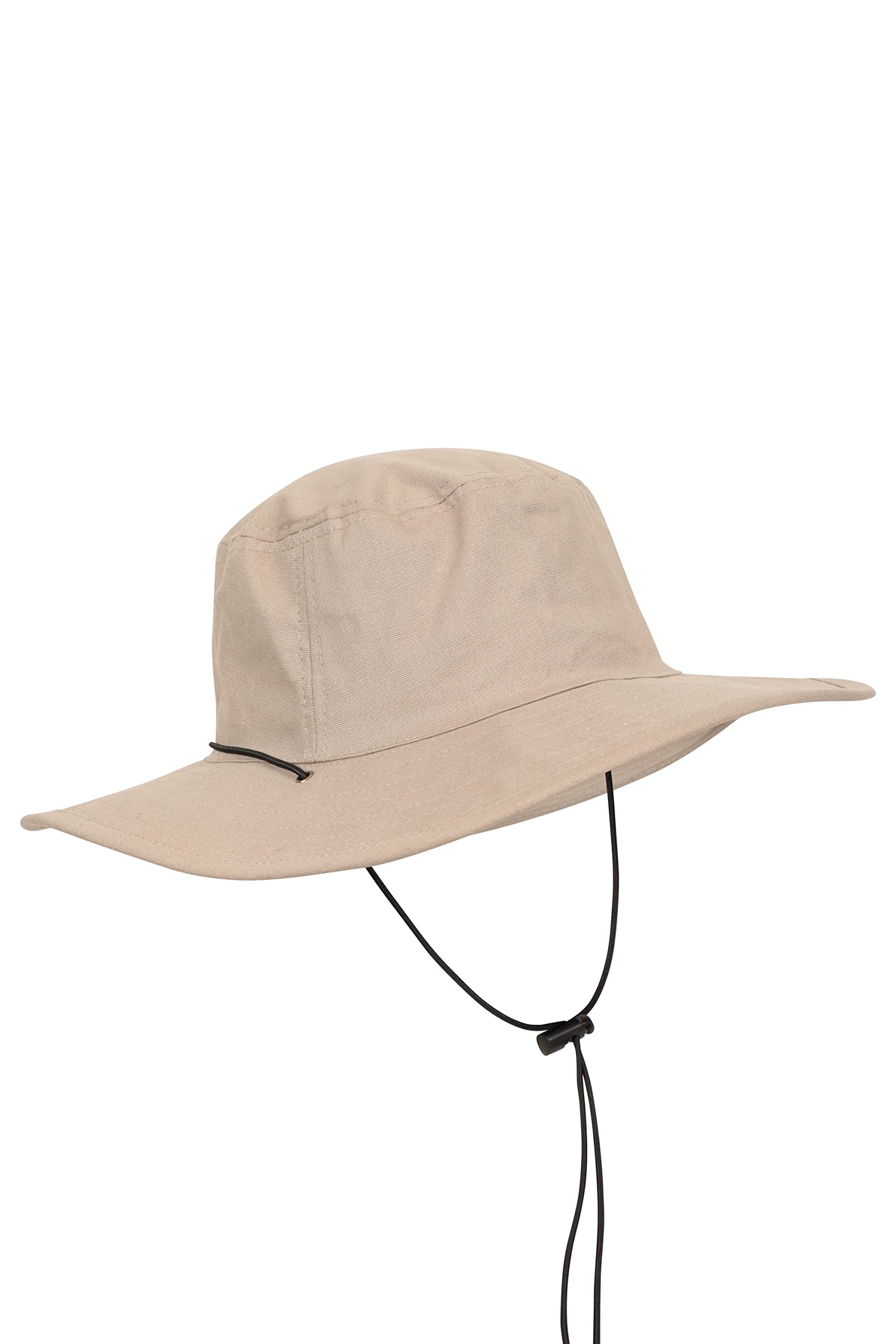 Mountain Warehouse Mens Australian Brim Hat - Cotton UV Protect Cap with Drawcord - Best for Spring Summer Walking, Beach & Outdoors Beige M