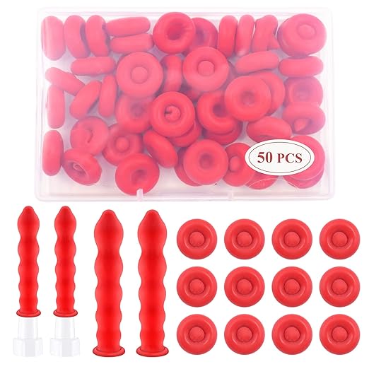 50PCS Caulk Cap Caulking Tube Caps Latex Reusable Nozzle Caulking