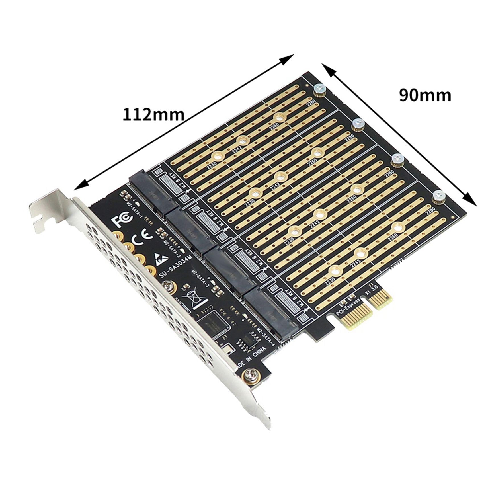 2 adattatori PCIe a NVME B Key M2 M.2 4 porte NGFF SSD 10 Gbps a PCI Express X1 adattatore PCI-E M.2