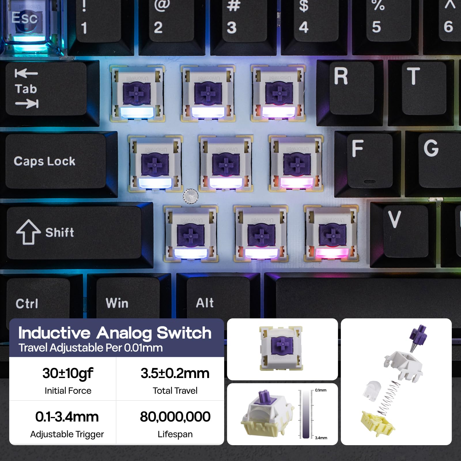 Amazon | EPOMAKER Magcore65 Lite ワイヤレスゲーミングキーボード