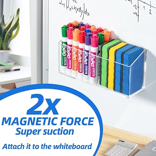 Miniatura 4 de Soporte magnético de borrado en seco, soporte magnético grande para bolígrafo, soporte magnético para rotulador, soporte magnético para pizarra