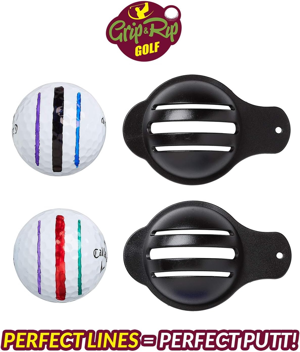 Review Golf Ball Marker Set 2 Triple Track Golf Line Marker Stencils