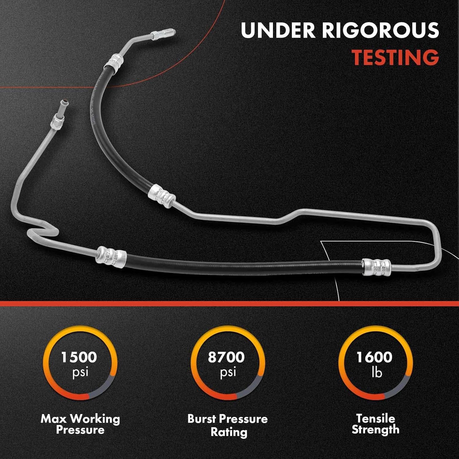 A-Premium Power Steering Pressure Hose Line Assembly Compatible with Jeep Grand Cherokee 2006 2007 2008 2009 2010, V8 6.1L, Pump To Gear/Rack Pinion