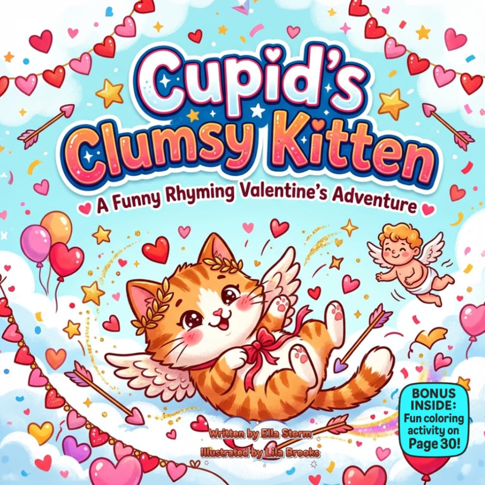 Cupid’s Clumsy Kitten: A Funny Rhyming Valentine’s Adventure About Love, Laughter, and Sweet Mistakes