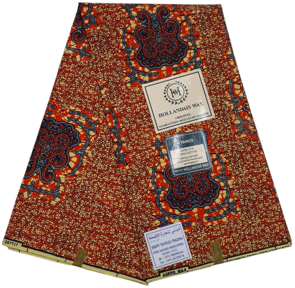 African Fabric 100% Cotton Ankara Print Fabric 6 Yards Best New Beautiful Design Multicolour Latest Fancy 297117