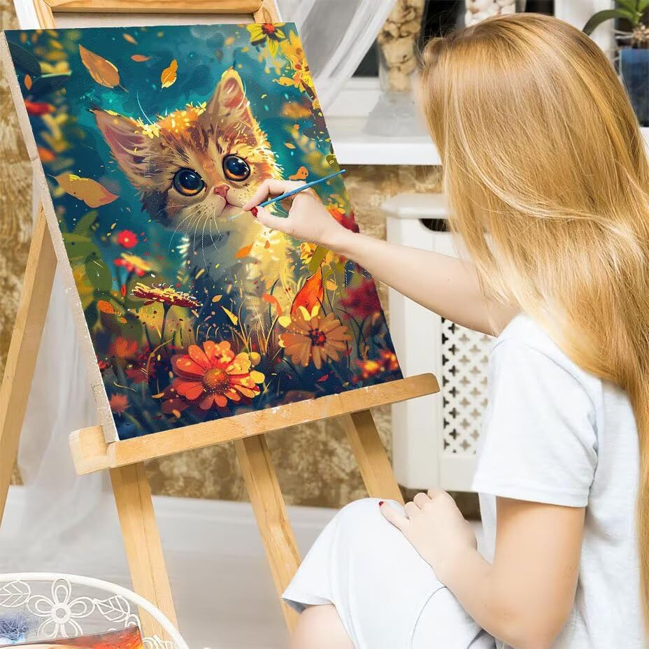 Kits paint by numbers chat, le cadeau DIY idéal pour anniversaire