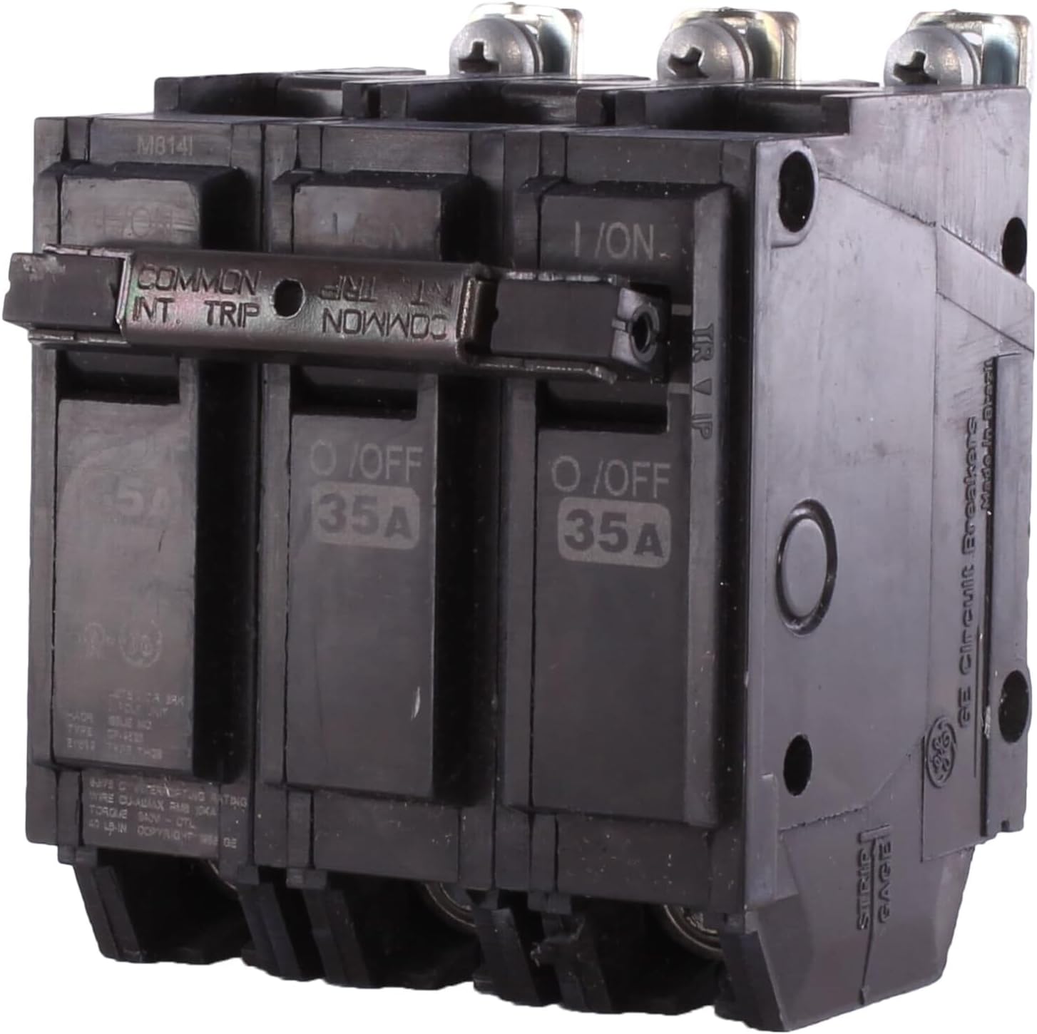 ABB TEY/Q-Line® THQB32035 3-Pole Miniature Circuit Breaker • 35A Triple Pole Breaker • 120/240 VAC, 10 kA Interrupt Thermal Magnetic Trip • Bolt-On Installation • Residential & Commercial Use