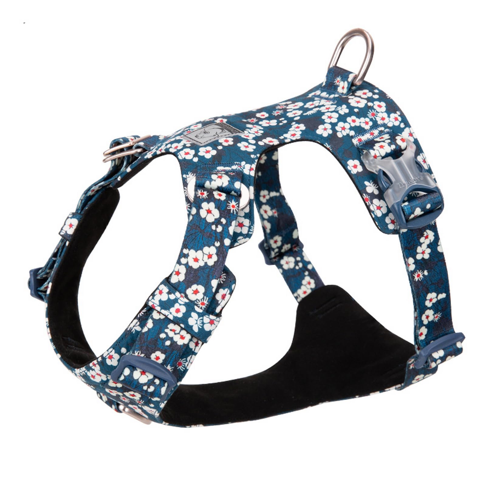 WINHYEPET Dog Harness Design Harness for Small Large Dog Cotton Floral Multi Sizes Adjustable Reflective TLH6283(Saxony Blue,XL) — image 1