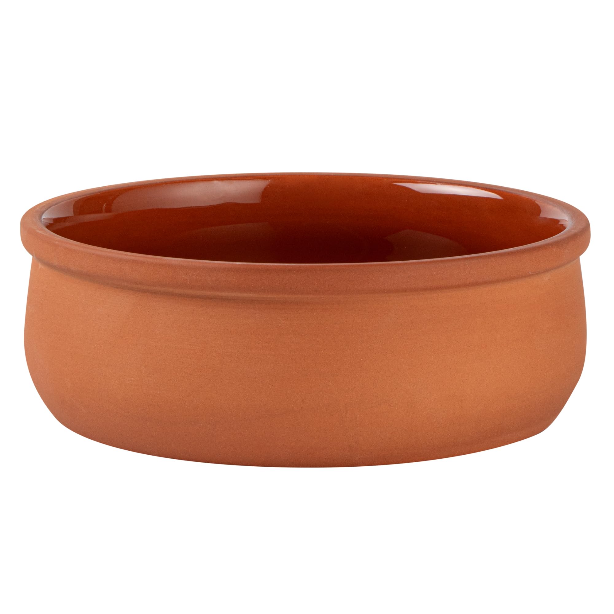 Restaurantware -Terra Tek - Cazuelas in terracotta, 10 pentole in terracotta smaltata marrone per cucinare, pronte per il forno, microonde, pentole da portata in terracotta, lavabili in lavastoviglie,