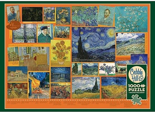 Cobble Hill - Rompecabezas de 1000 piezas, Van Gogh, póster de muestra incluido
