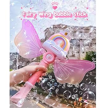 Automatic Angel Bubble Gun for Kids, Bubble Machine with