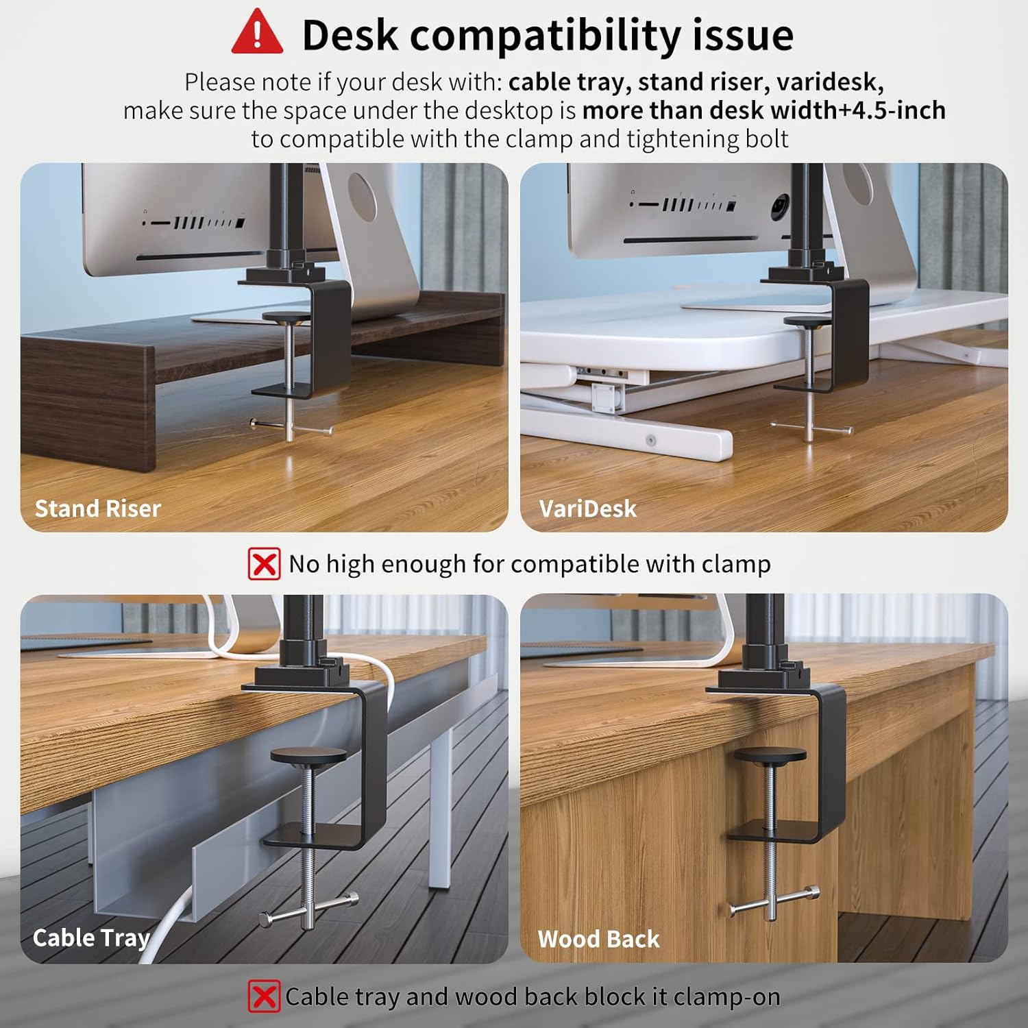 Buy EppieBasic LED Desk Lamp,Architect Clamp Desk Lamps for Home Office,24W Brightest Led
