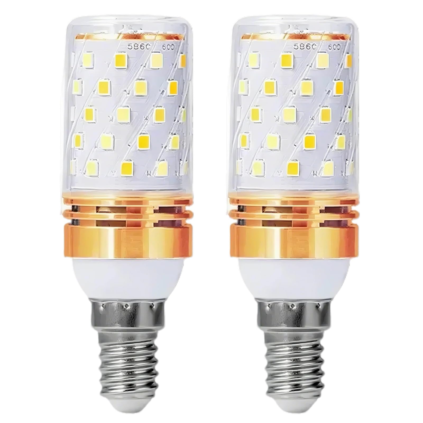 ZFFOZZ E14/E26/E27 LED Corn Light Bulbs 12W 16W Standard Screw Base 60W Equivalent for Rv, Off Grid Solar Panel Project, Boat, Pack of 2(E14-12W-gold,Blue)