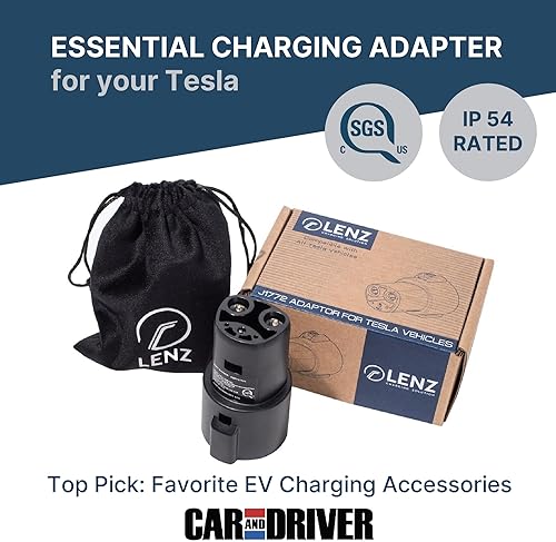 Miniatura 6 de LENZ Adaptador de carga J1772 para Tesla Model 3, Y, S, X y Cybertruck, certificado de seguridad, 80A/240V, ajuste óptimo, fácil instalación