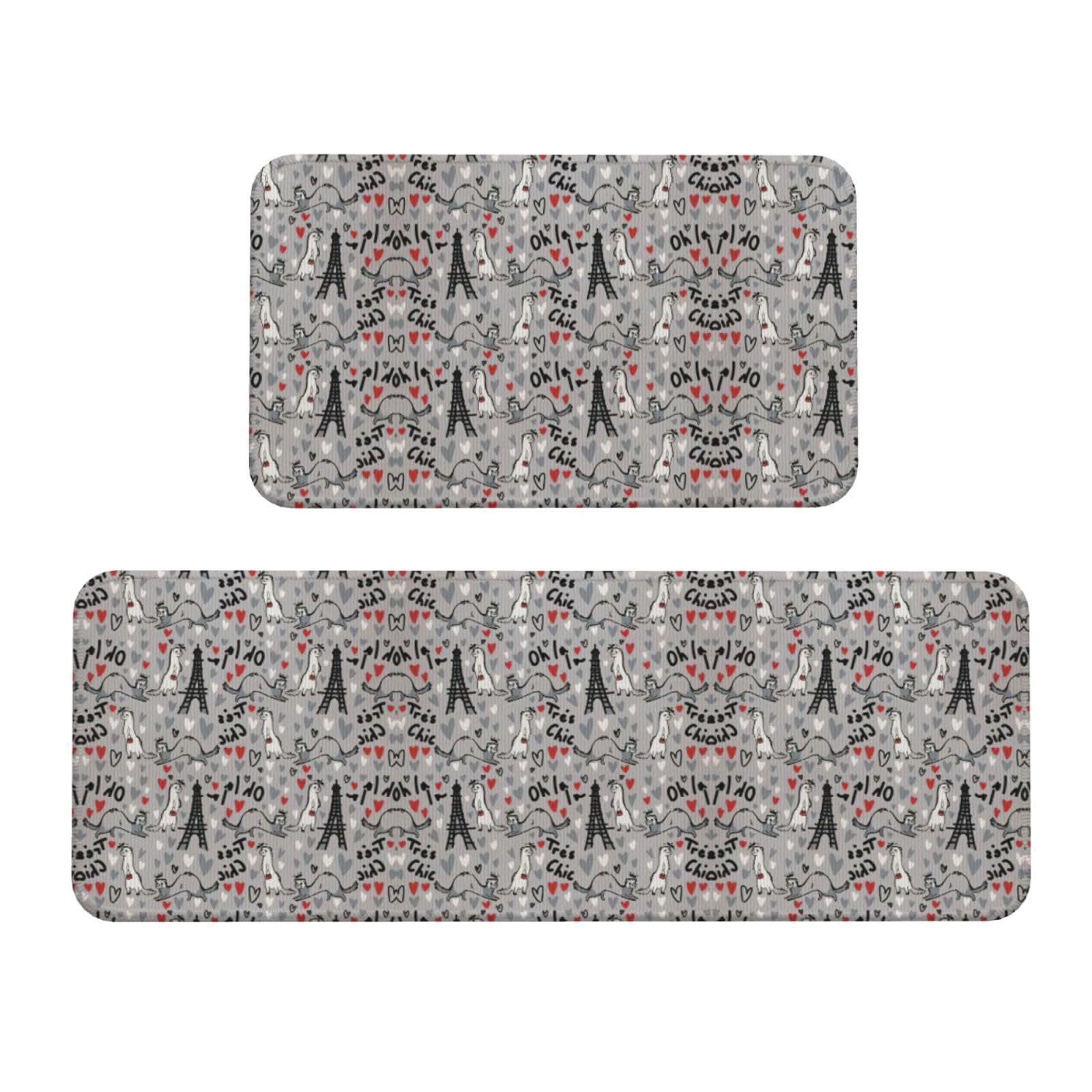 Tapis de sol antidérapants imperméables avec mousse de confort pour la cuisine