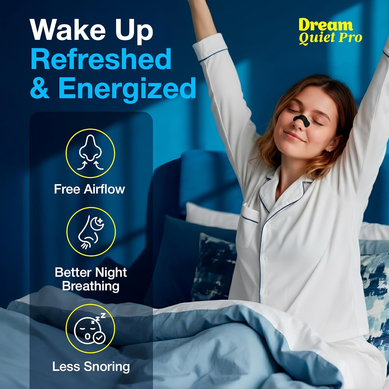 Nasal Strips for Snoring & Breathing, Reduces Nasal Congestion for Less Snoring and Better Sleep, Sweat Resistant Extra Strength Snoring Solution, Improve Sleep Quality with Nose Strips, 60 pcs - Image 9